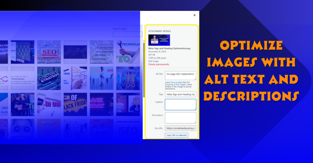 Optimize Images with Alt Text and Descriptions